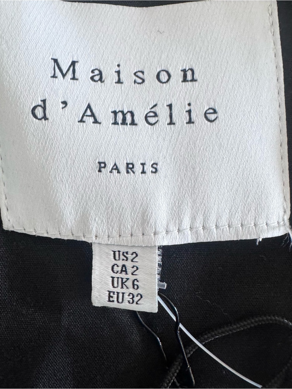 NWT Maison d’Amélie Paris Black Linen Embroidered Cropped Vest Top Size 2 - Picture 7 of 8